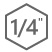 1-4inch hex